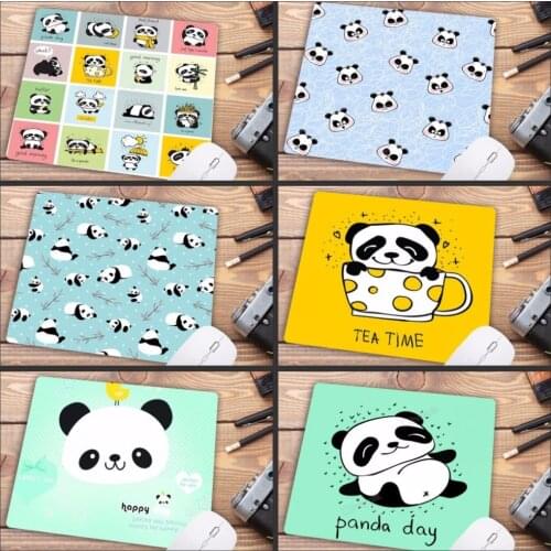Mairuige Promotion Russia Cute baby Panda cartoon Mouse pad PC Computer mat Anti-Slip Laptop PC Mice Pad Mat Mousepad 22X18CM