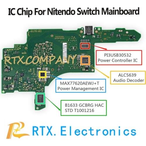 MAX77620 For Nintendo Switch NS MAX77620AEWJ+T Power Management IC ALC5639 Audio Decoder IC PI3USB30532 USB Matrix Switch Chip