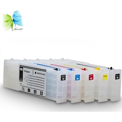 Winnerjet Empty Refillable Ink Cartridge With Chip For Epson SureColor T3200 T5200 T7200 T3270 T5270 T7270 Printer 700ML/PC