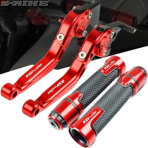 Motorcycle Accessories Extendable Brake Clutch Levers Handlebar Hand Grips For Aprilia RSV MILLE / R 1999 2000 2001 2002 2003