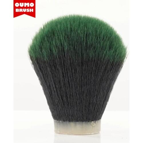 OUMO BRUSH- Tuexdo green tip synthetic hair knots shaving brush knots