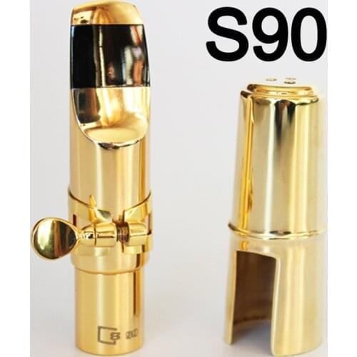Free Shipping Professional France Tenor Soprano Alto Saxophone Metal Mouthpiece Gold Lacquer S90 Sax Mouthpiece Sax 5 6 7 8 9