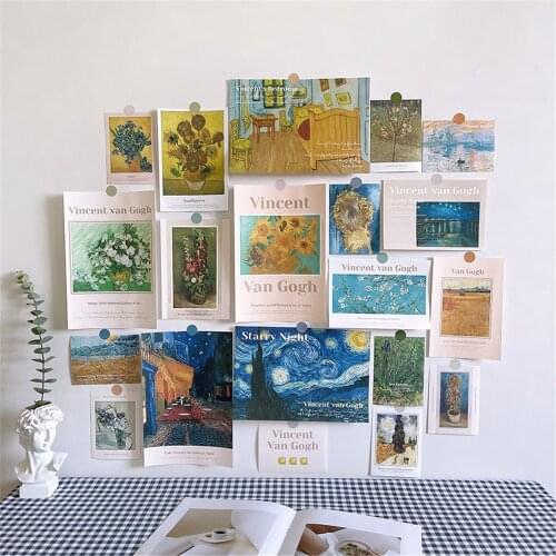 20Pcs Ins Nordic Style Literary Landscape Photos Wall Stickers Retro Layout Photography Props Decoration Paper Card Room Decor