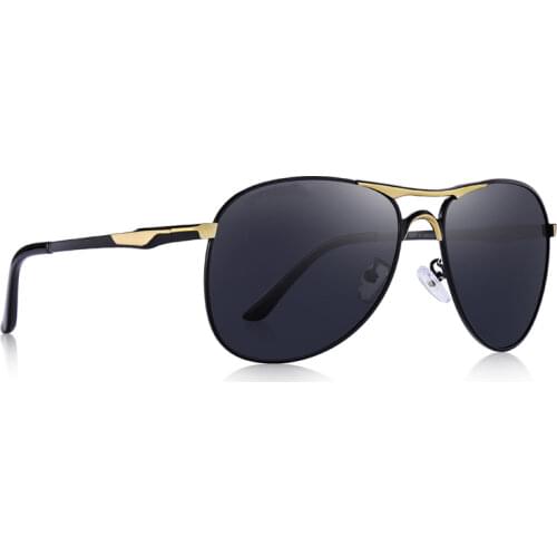 ROSHARI A75 Sunglasses Men Polarized Brand Classic Metal Pilot Glasses For Women Brown Lens Fashion Style UV400 Gafas De Sol