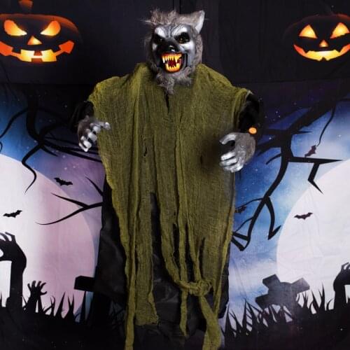 Halloween Decoration Werewolf Hanging Ghost Room Escape Horror Pendant Haunted House Bloody Props Party Werewolf Hanging Ghost