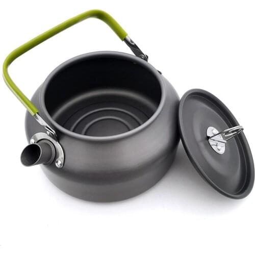 Outdoor Portable Teapot Water Bottle Cookware Picnic Kettle Pot Corrosion Resistance Hard Oxidation Treatment for Camp Cooking