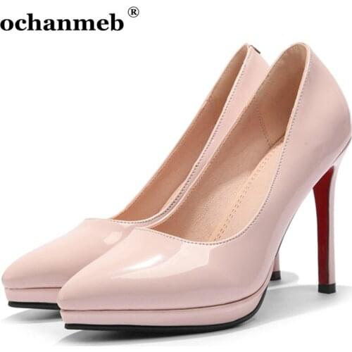 Womens Sexy Thin High Heels Pumps Nude Black Shoes Woman Platforms Small Size 33 Office Ladies Work Career Shoes Pumps Size 12