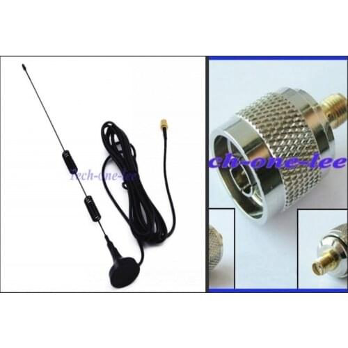 2 piece/lot 5dbi 4G Antenna LTE 698-960/1700-2700Mhz with magnetic base 3M Antena+ N - SMA adapter N plug male to SMA female