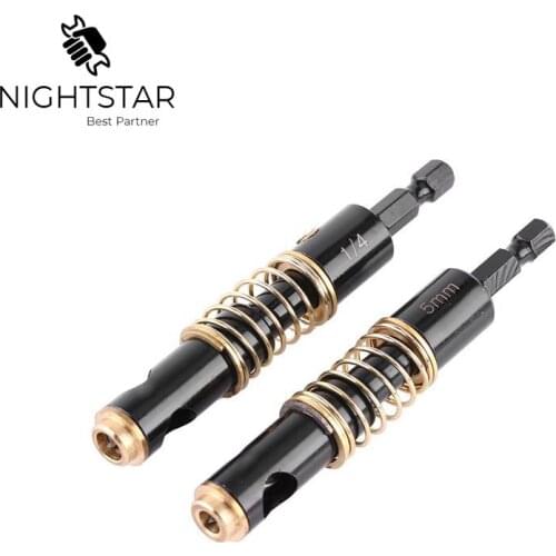 2Pcs Hex Shank Self Centering Door Lock Hinge Drill Bit Pilot Hole Tool Hinge Self Centering Drill Bit Pilot Holes HSS 5mm 1/4"