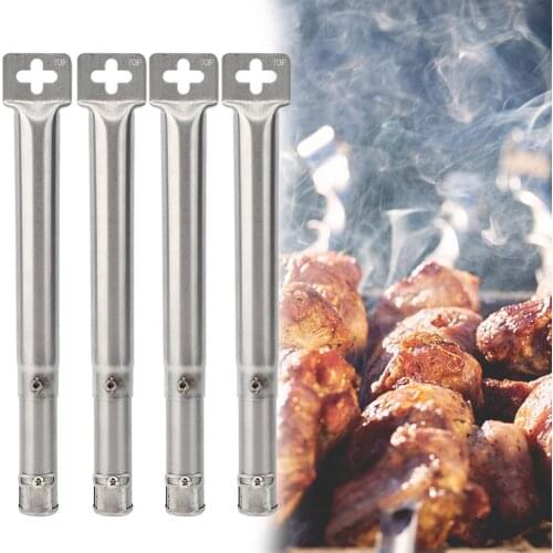 4Pcs 25mm Universal Adjustable Stainless Steel Grill Burner Tube Replacements universal Accessory for front to back type burner