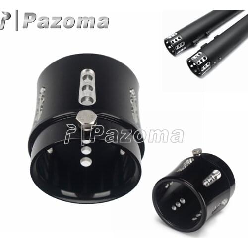 Black Aluminum Old School Motorcycle Exhaust Tip For Harley Cafe Racer Chopper Bobber 2.5" Straight Cut Exhaust Muffler Pipe Tip