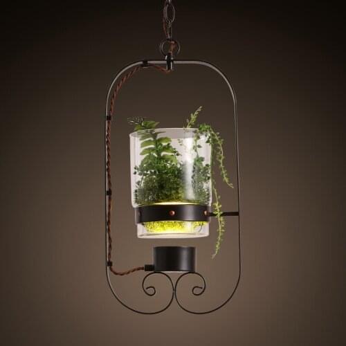 The American modern garden pot Lamp Table Desk Office bedroom bedside lamp plant decorative lamp