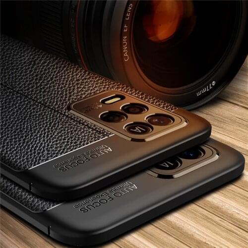 For Oppo Realme X3 Case Cover Luxury Leather Soft Silicone Back Cover Realme X3 SuperZoom Phone Bumper Case For Oppo Realme X3