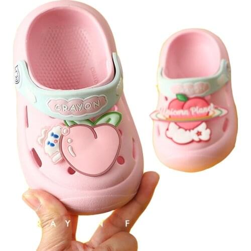 Kids Slippers Cartoon Fashion Soft Bottom Light Breathable Anti-Slippery Boys and Girls Slippers Indoor Slippers Hole Shoes New