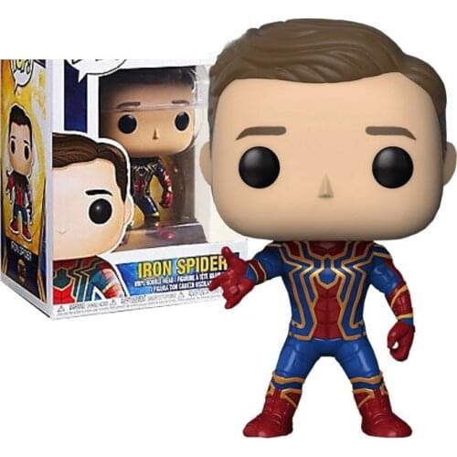 Funko pop movie action character iron spider Avenger final Peter Parker spider man 305 doll model toy childrens Christmas gift