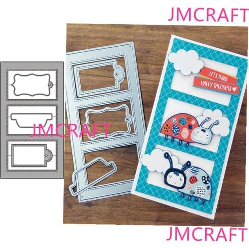 JMCRAFT New Rectangle Border Background #7 Metal Cutting Die For Scrapbooking Practice Hands-on DIY Album Card Handmade Tool