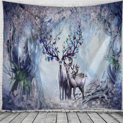 Carpet Tapestry Blanket Throw Wall-Hanging Elk-Pattern Home-Deco