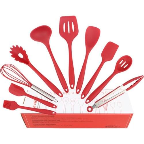 Kitchen Baking 10 Sets Kitchen Set Non-Stick Pot Silicone Color Kitchen Shovel Creative Cooking Kitchen Tool Accessories