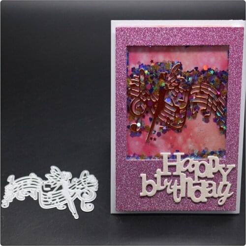 YINISE Cut Scrapbook Metal Cutting Dies For Scrapbooking Stencils Angel Music DIY Album Cards MAKING Embossing Folder Die Cuts