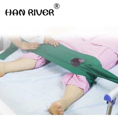 Constraints of the knee with the leg knee lower bound fixed against the agitation lashing elderly patient care in bed