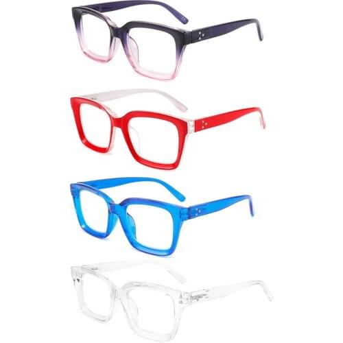 Eso Vision Square Optical Frame Anti Blue Lens Light Test for Woman and Man Fashion Big Eyeglasses with pouch in high quality