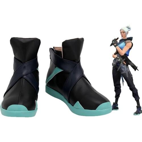 Game Valorant Jett Cosplay Boots Shoes Custom Made For Adult Women Girls Halloween Carnival Party