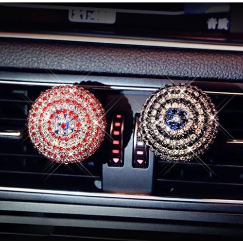 Bling Car Accessory For Girls Gift Car Air Freshener Flower Vent Clip Auto Interior Decor Flavoring In Car Aroma Diffuser Scent