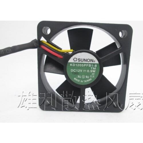 SUNON KD1205PFB1 OCM Server Cooling Fan DC 12V 1.6W 50x50x10mm 3-wire