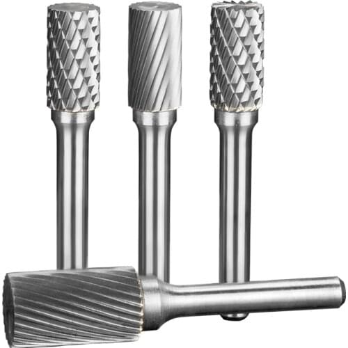 6mm Shank HSS Cutting Burr Bits For Dremel Rotary Tool Metal Woodworking Router Grinding High Speed Cutter Single Cut Burs