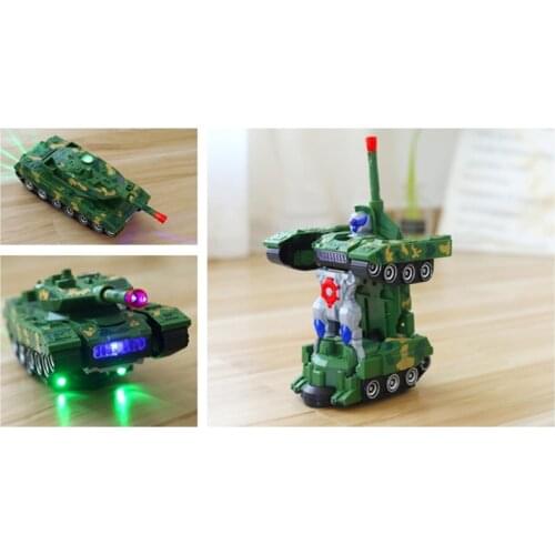 Tank for Boys Age 3-10 Transformation Tank Robot Toys for Child Electric Deformation Tank Robot Toys for Kid Transformin D5QA