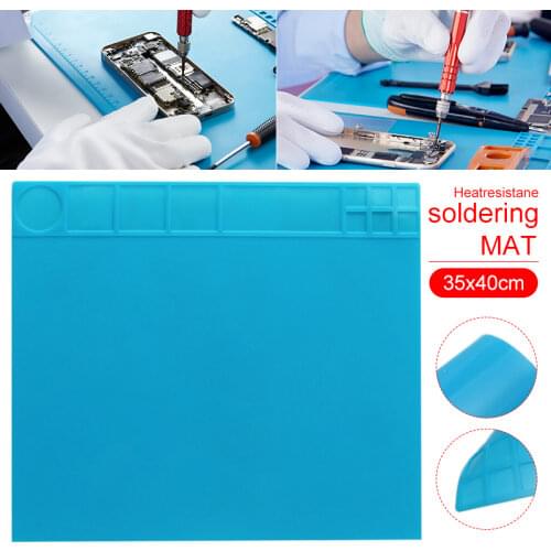 35x40x0.4cm Heat Resistant Silicone Heat Insulation BGA Soldering Repair Station Durable Pad Desk Mat Maintenance Platform