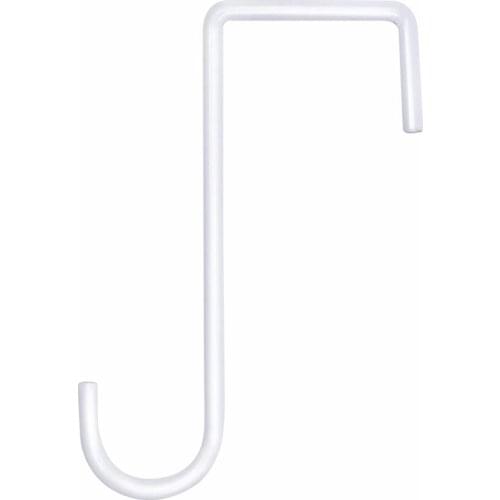 Vinyl Fence Hook Patio Hook White Powder Coated Steel Hangers fits Easily for Indoor & Outdoor Hanging Lights Plants & Planters