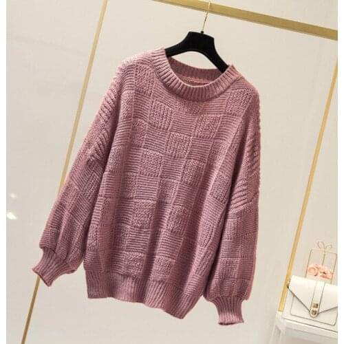 Loose Batwing Sleeve Casual Pure Sweater Autumn Winter Cashmere Jumper Round Neck Top Pull Femme Women Knit Pullover Sweater
