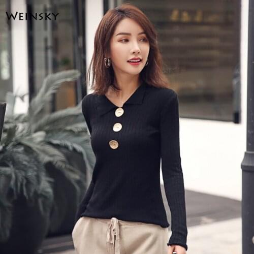Women Knitted Jumper Sweater And Pullovers Korean Fashion Style Full Sleeve Sweaters 2019 Autumn And Winter New Tops