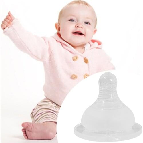 1PC Wide Neck Silicone Baby Infant Soft Teats Suit Baby Bottles Flow Nipples
