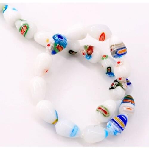 100pcs 9*14MM Coloured Glaze Beads Water-drop Shape Crystal Glass Beads Pendant For DIY Necklace Bracelet Jewelry Making Charms
