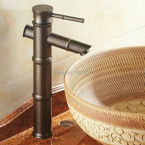 Bamboo Mixer Taps Single Handle Classic European Style Basin Faucet Antique Bacia Torneira Hot and Cold Bathroom Faucets RB1041