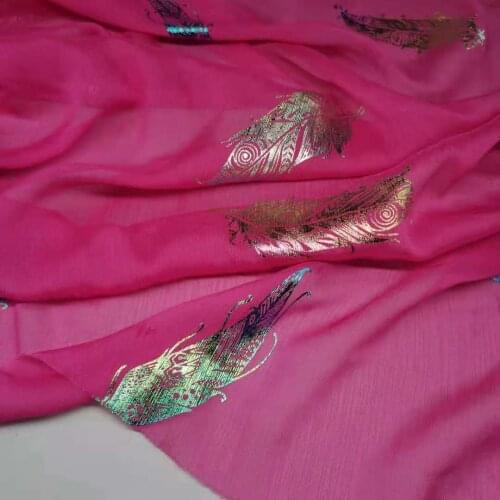 Bronzing Crepe Chiffon Fabric Magic Feather Fabric Cosplay Sewing DIY Material