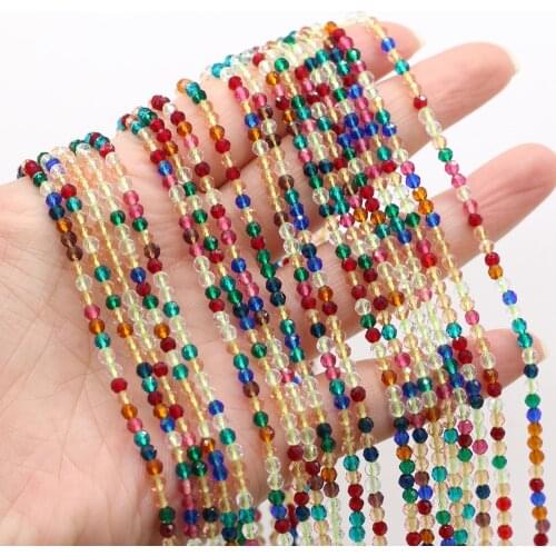 Faceted Stone Beads Section Mixed Colors Spinels Stone Beads for DIY Jewelry Making Bracelet Necklace Women Gift Size 3mm