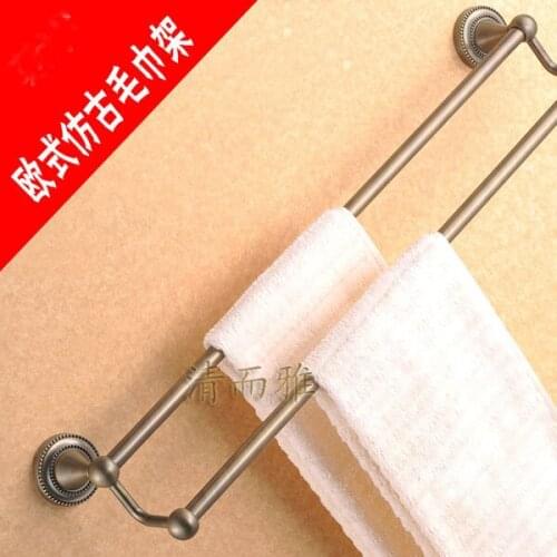 Clean and elegant bathroom towel bar serves a full European antique copper bathroom accessories 609R