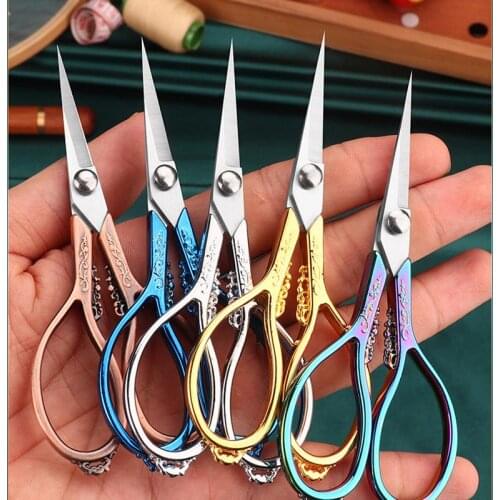 European Retro Tailor Scissors Cross Stitch Antique Vintage Scissors Thread Embroidery Scissor Sewings For Handicraft DIY Sewing