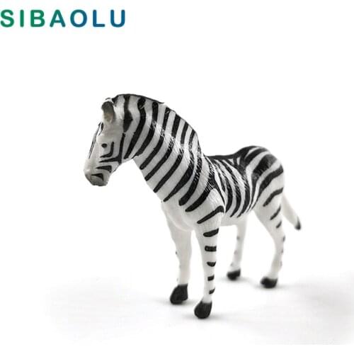 Small Zebra Figurine Simulation Animal Model Home Decor Figure Miniature Fairy Garden Decoration Accessories Modern Statue Toys