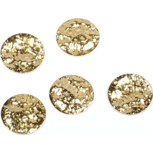 Hammered Raw Brass Wavy Disc Charms,Earring Findings,Textured Pendant,Blanks With 1 Hole Earrings,Charm,Pendants, 20x20mm-RB1011