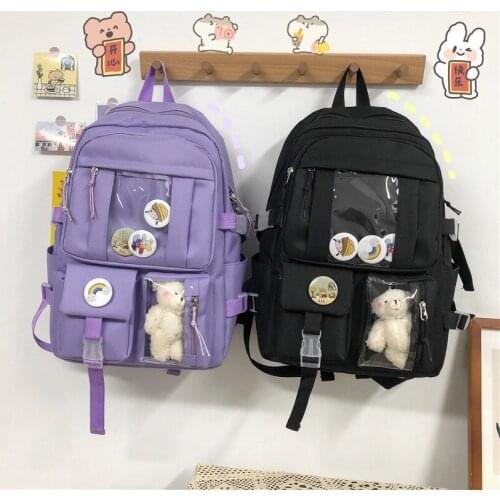 Kawaii Womens Backpack Cute Middle School High School Bags for Teens Girls student bookbag