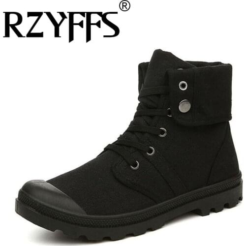 New Arrival High Quality High Top Men Casual Shoes ALL black Zapatos Hombre Men Canvas Shoes Flats Casual Sneakers LL-29