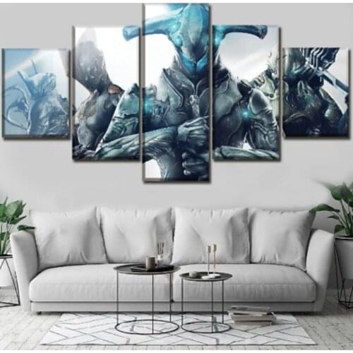 Wall Art Pictures Home Decor Modern HD Prints 5 Panel Game Warframe Warrior Painting Allah The Qur'an Canvas Poster