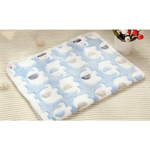 New Elephant Thicken Coral Fleece Pet Dog blanket kennel Dog Cat Beds Mat Spring Autumn Puppy Cat Cushion Quilt Mat