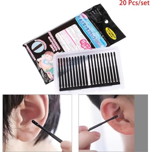 20Pc Disposable Sticky Ear Swabs Pick Spiral Tips Wax Removal Tool Cleaner Stick Very efficient and quick way to remove ear wax