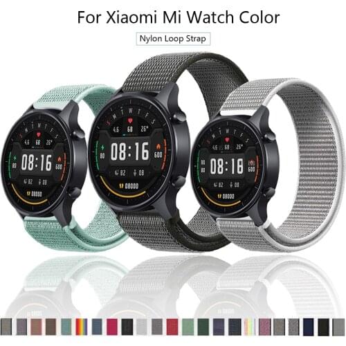 Nylon Loop Strap for Xiaomi Mi Watch Color/haylou ls02 Wristbelts Sport WatchBand Replacement Smart Watch Bracelets wristband