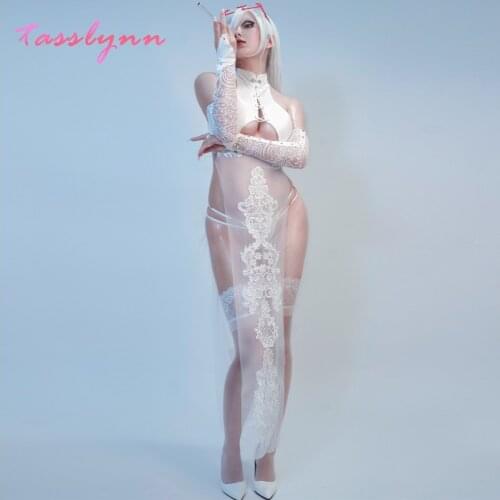 Sexy 2B Black Qipao Cos Anime Net Cheongsam Cosplay Costume Lacquer Set Hot Sexy Lingerie Net Qipao Black Chi-pao Smoking